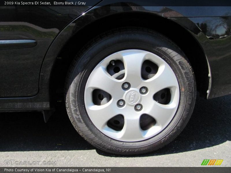 Ebony Black / Gray 2009 Kia Spectra EX Sedan