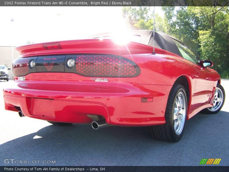 Bright Red / Ebony Black 2002 Pontiac Firebird Trans Am WS-6 Convertible