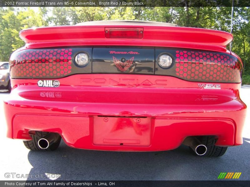 Bright Red / Ebony Black 2002 Pontiac Firebird Trans Am WS-6 Convertible