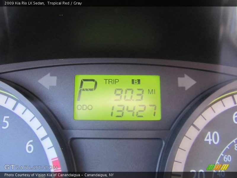 Tropical Red / Gray 2009 Kia Rio LX Sedan