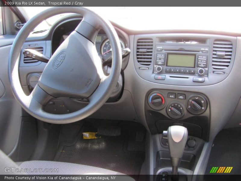 Tropical Red / Gray 2009 Kia Rio LX Sedan