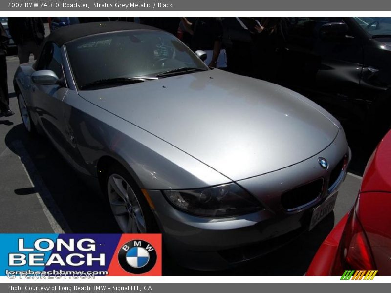 Stratus Grey Metallic / Black 2007 BMW Z4 3.0i Roadster