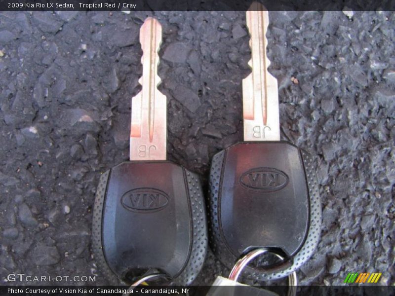 Tropical Red / Gray 2009 Kia Rio LX Sedan