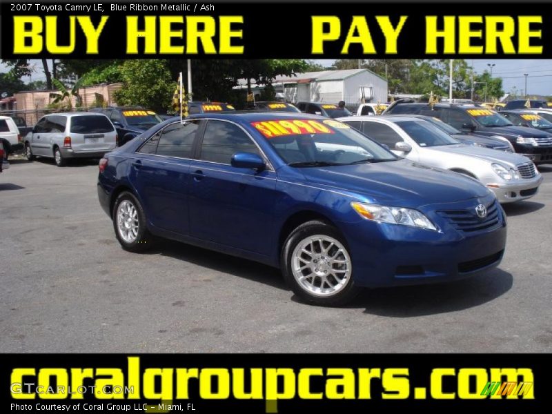 Blue Ribbon Metallic / Ash 2007 Toyota Camry LE