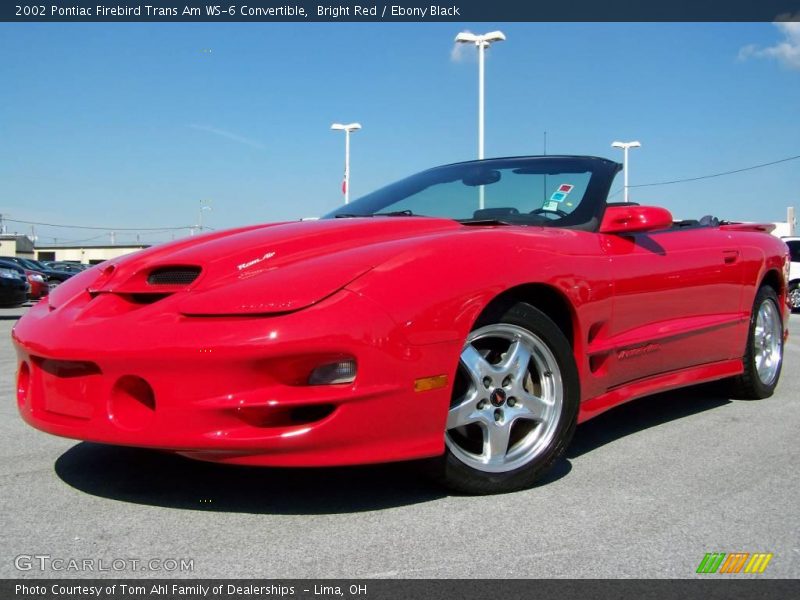 Bright Red / Ebony Black 2002 Pontiac Firebird Trans Am WS-6 Convertible