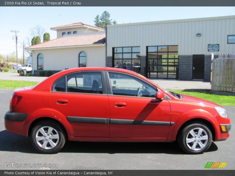 Tropical Red / Gray 2009 Kia Rio LX Sedan