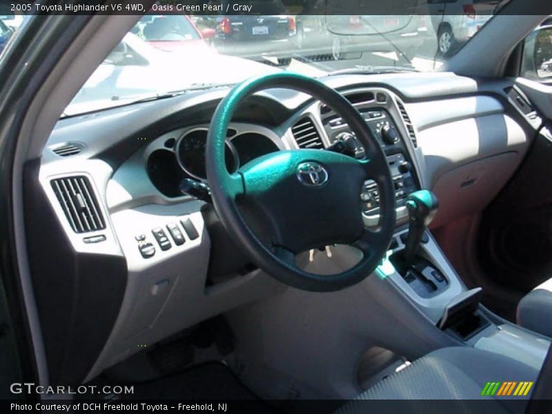Oasis Green Pearl / Gray 2005 Toyota Highlander V6 4WD