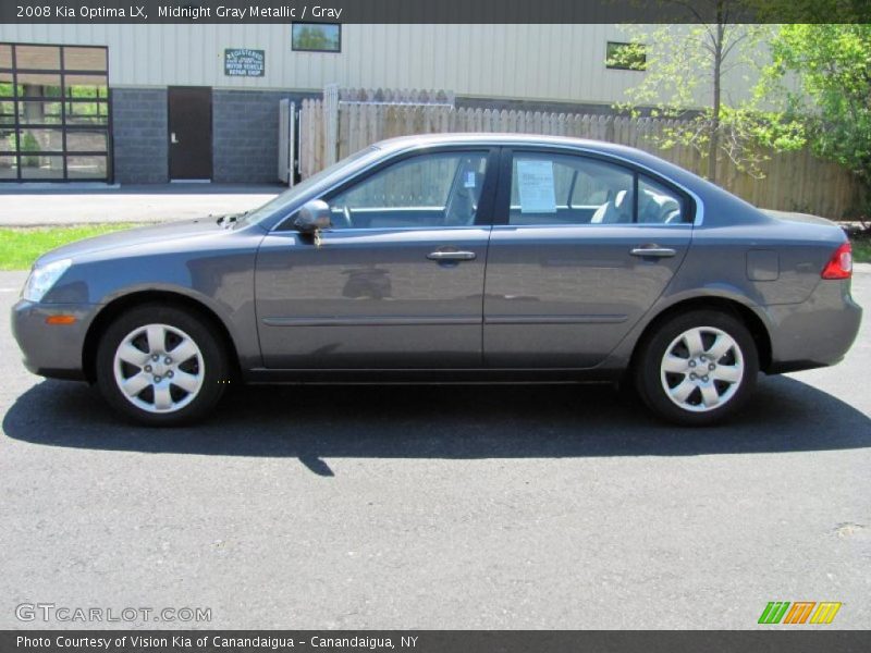 Midnight Gray Metallic / Gray 2008 Kia Optima LX