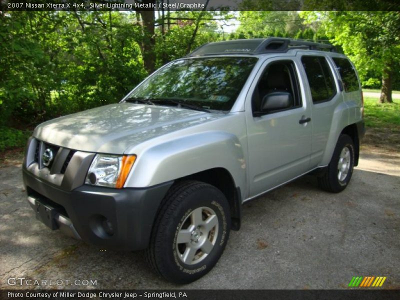 Silver Lightning Metallic / Steel/Graphite 2007 Nissan Xterra X 4x4
