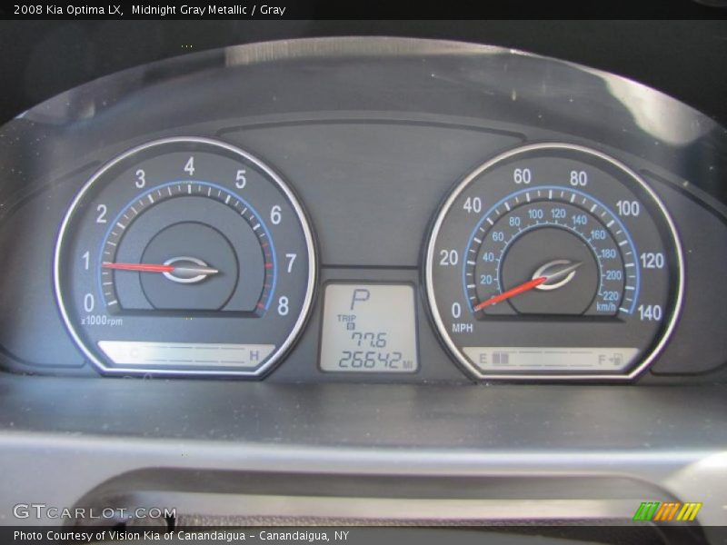 Midnight Gray Metallic / Gray 2008 Kia Optima LX