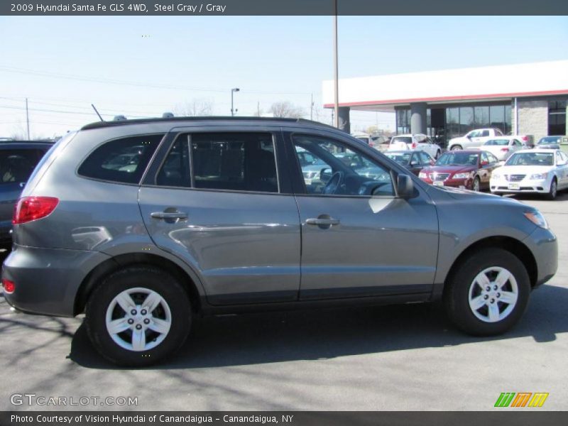 Steel Gray / Gray 2009 Hyundai Santa Fe GLS 4WD