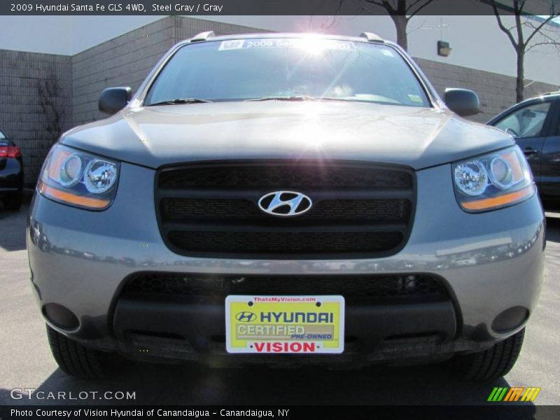 Steel Gray / Gray 2009 Hyundai Santa Fe GLS 4WD