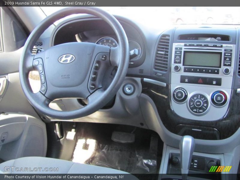 Steel Gray / Gray 2009 Hyundai Santa Fe GLS 4WD
