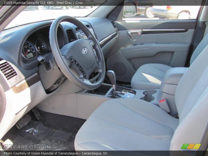 Steel Gray / Gray 2009 Hyundai Santa Fe GLS 4WD