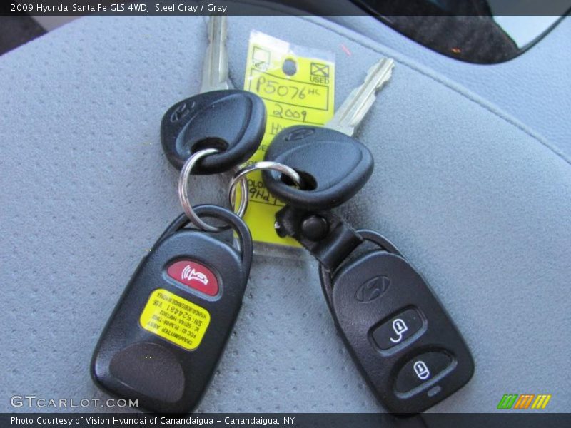 Steel Gray / Gray 2009 Hyundai Santa Fe GLS 4WD