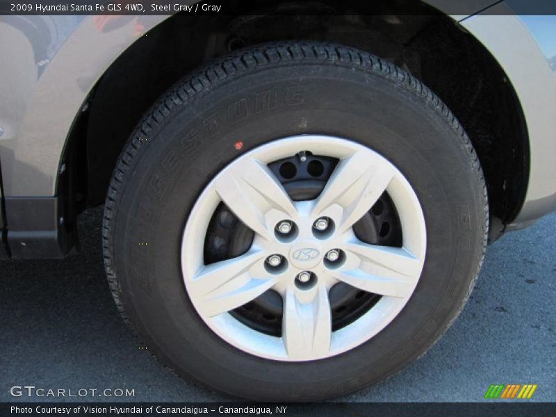 Steel Gray / Gray 2009 Hyundai Santa Fe GLS 4WD