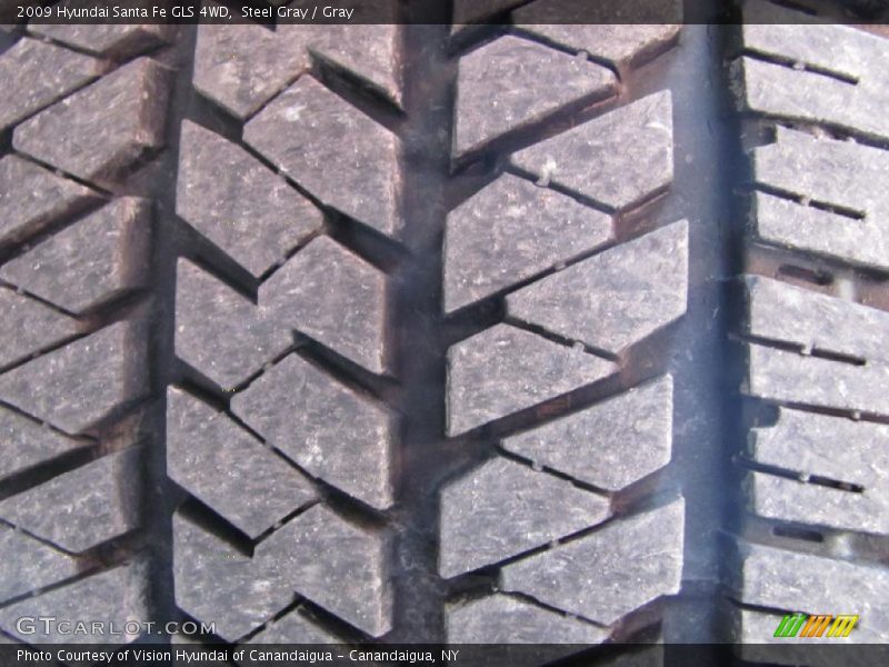 Steel Gray / Gray 2009 Hyundai Santa Fe GLS 4WD