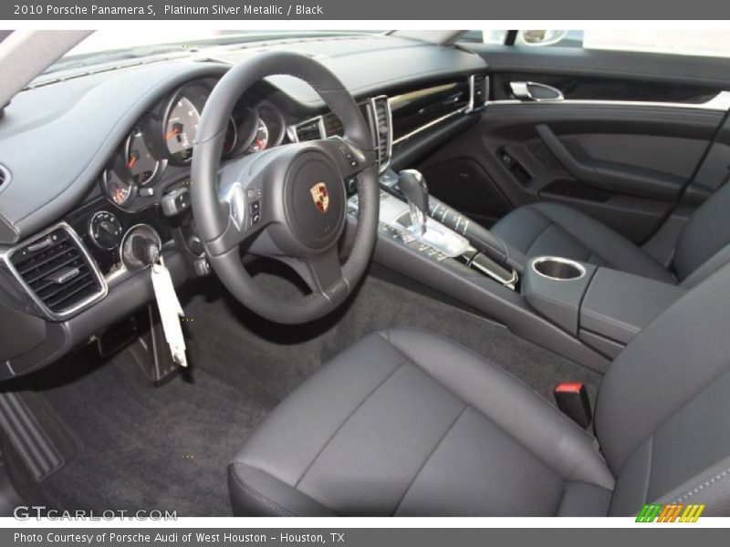 Platinum Silver Metallic / Black 2010 Porsche Panamera S