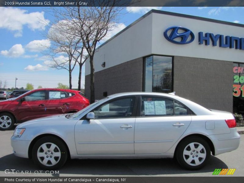 Bright Silver / Gray 2009 Hyundai Sonata GLS