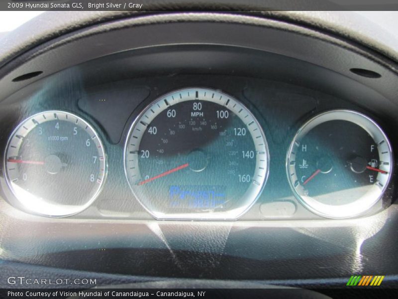 Bright Silver / Gray 2009 Hyundai Sonata GLS