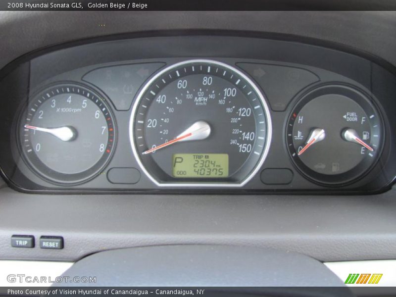 Golden Beige / Beige 2008 Hyundai Sonata GLS