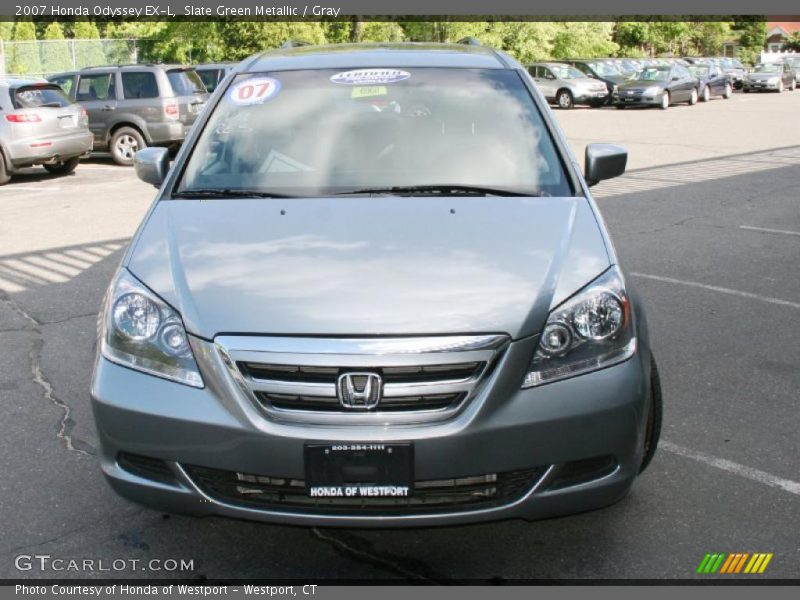 Slate Green Metallic / Gray 2007 Honda Odyssey EX-L