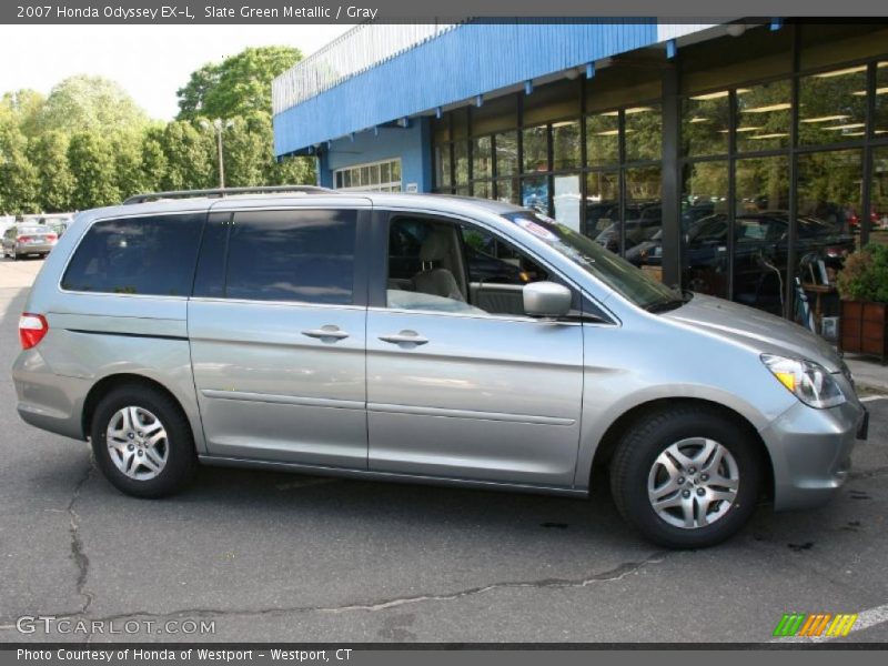 Slate Green Metallic / Gray 2007 Honda Odyssey EX-L