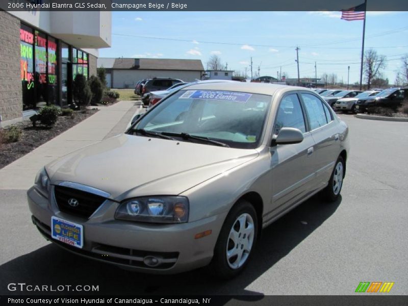 Champagne Beige / Beige 2006 Hyundai Elantra GLS Sedan