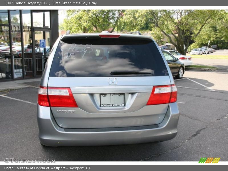 Slate Green Metallic / Gray 2007 Honda Odyssey EX-L