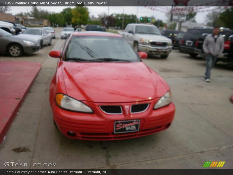 Bright Red / Dark Pewter 1999 Pontiac Grand Am SE Sedan