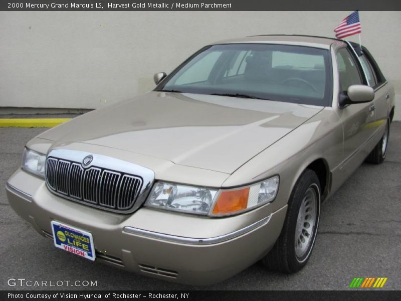 Harvest Gold Metallic / Medium Parchment 2000 Mercury Grand Marquis LS
