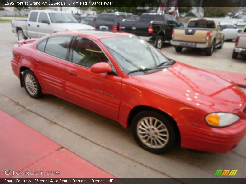 Bright Red / Dark Pewter 1999 Pontiac Grand Am SE Sedan