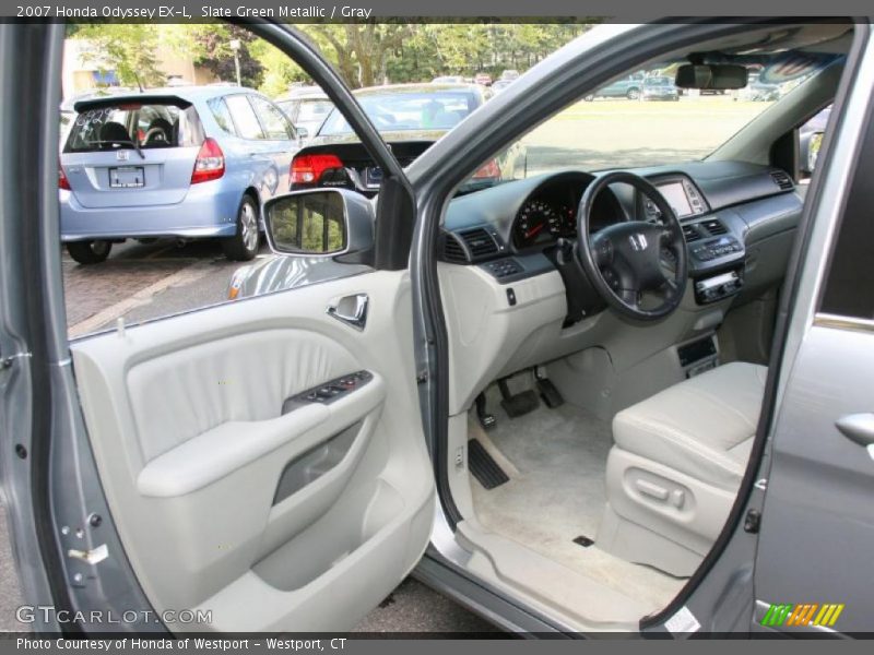 Slate Green Metallic / Gray 2007 Honda Odyssey EX-L