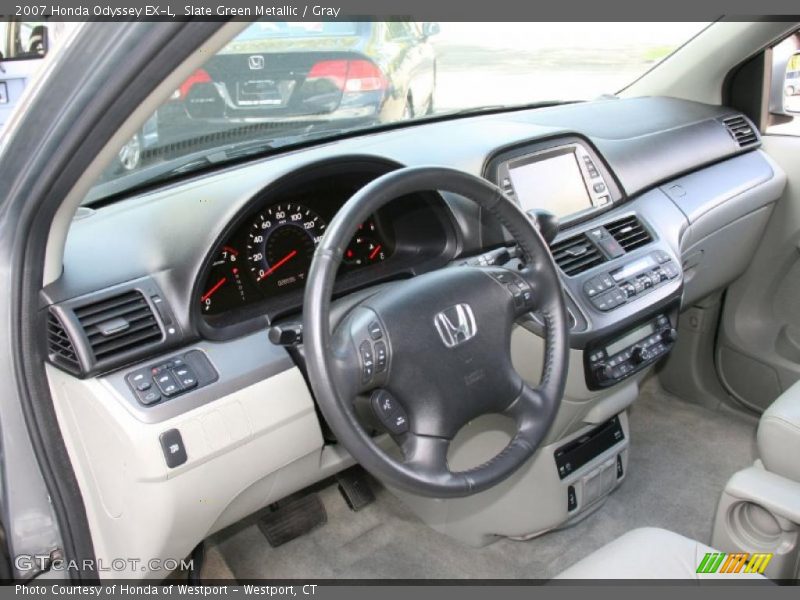 Slate Green Metallic / Gray 2007 Honda Odyssey EX-L