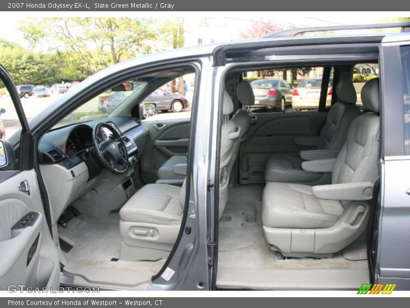 Slate Green Metallic / Gray 2007 Honda Odyssey EX-L