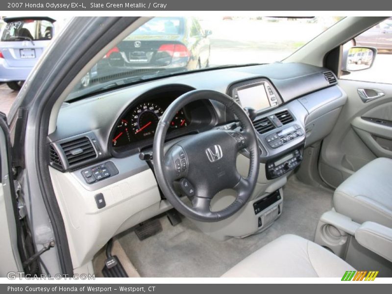 Slate Green Metallic / Gray 2007 Honda Odyssey EX-L