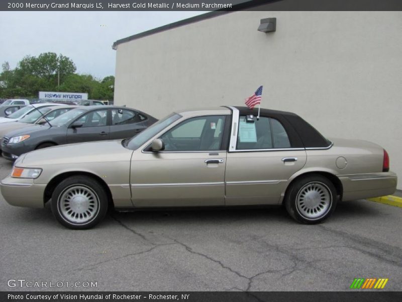 Harvest Gold Metallic / Medium Parchment 2000 Mercury Grand Marquis LS