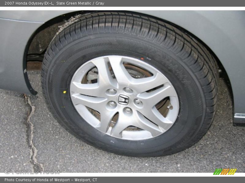 Slate Green Metallic / Gray 2007 Honda Odyssey EX-L