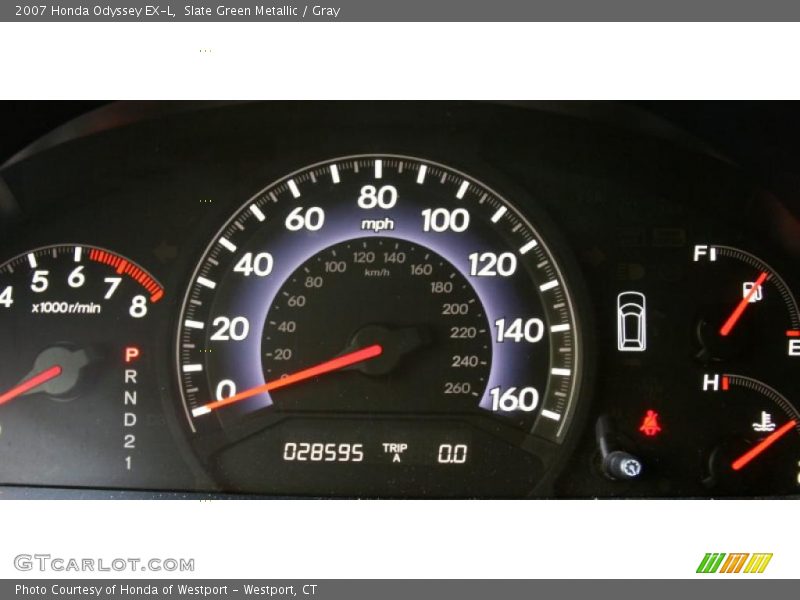 Slate Green Metallic / Gray 2007 Honda Odyssey EX-L