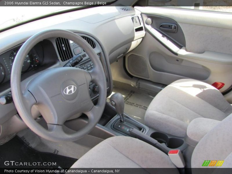 Champagne Beige / Beige 2006 Hyundai Elantra GLS Sedan