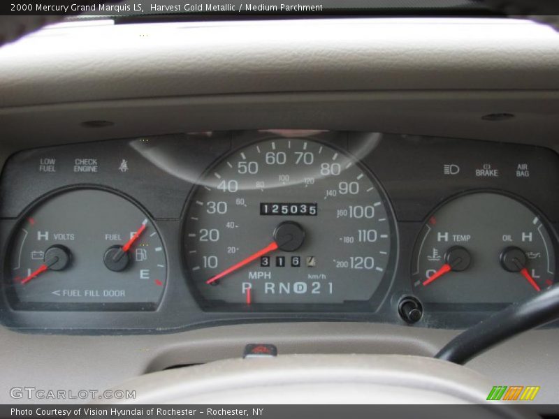 Harvest Gold Metallic / Medium Parchment 2000 Mercury Grand Marquis LS