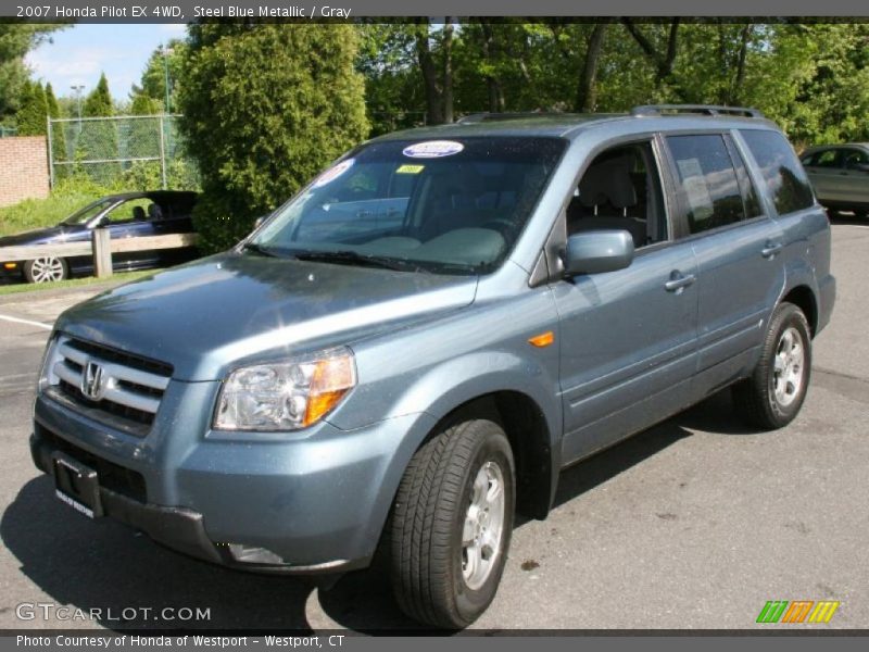 Steel Blue Metallic / Gray 2007 Honda Pilot EX 4WD