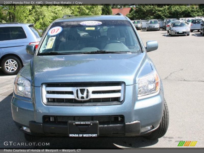 Steel Blue Metallic / Gray 2007 Honda Pilot EX 4WD
