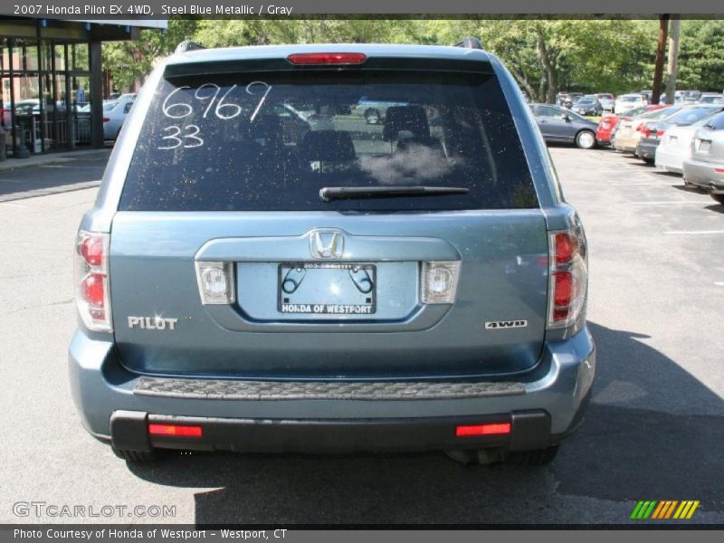 Steel Blue Metallic / Gray 2007 Honda Pilot EX 4WD