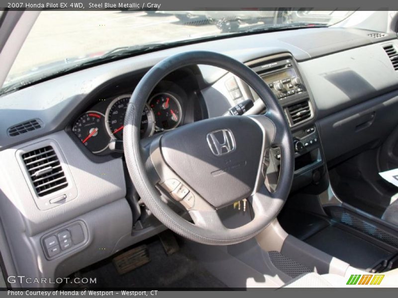 Steel Blue Metallic / Gray 2007 Honda Pilot EX 4WD