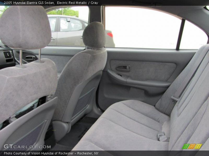 Electric Red Metallic / Gray 2005 Hyundai Elantra GLS Sedan