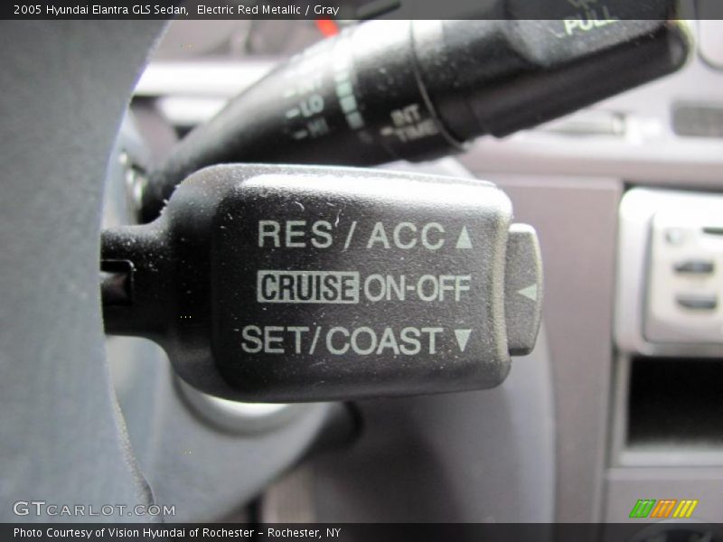Electric Red Metallic / Gray 2005 Hyundai Elantra GLS Sedan