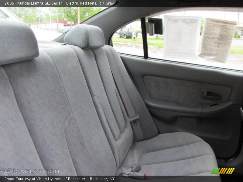Electric Red Metallic / Gray 2005 Hyundai Elantra GLS Sedan