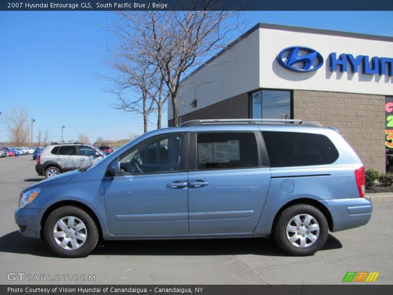 South Pacific Blue / Beige 2007 Hyundai Entourage GLS