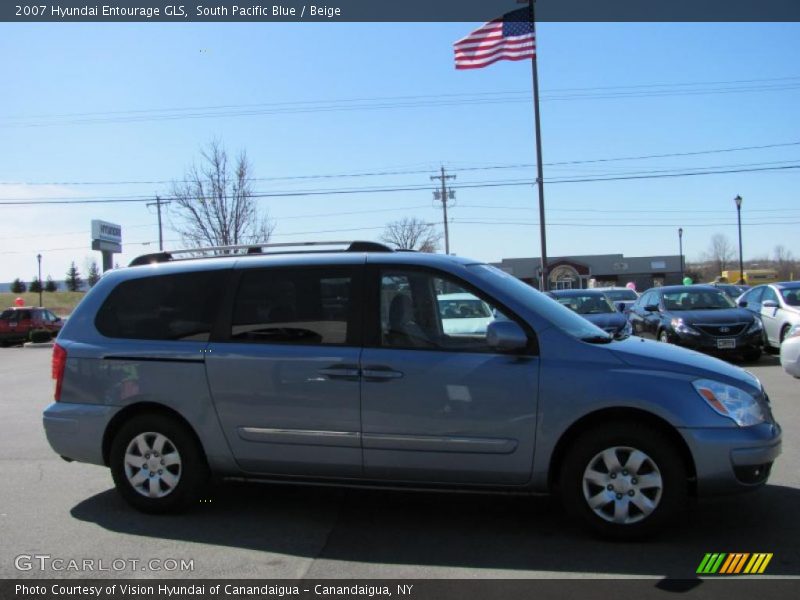 South Pacific Blue / Beige 2007 Hyundai Entourage GLS